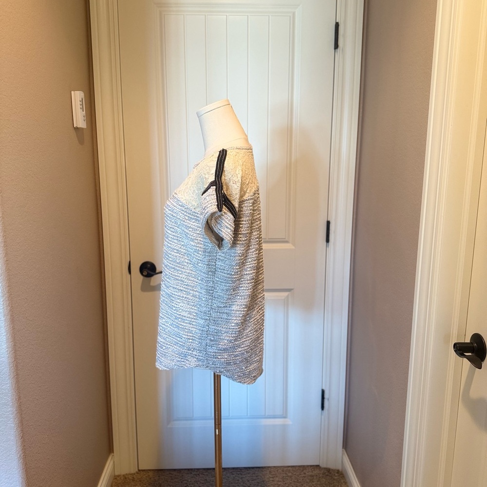 Sanctuary Tweed and Lace Top with sequin detail - Picture 3 of 5